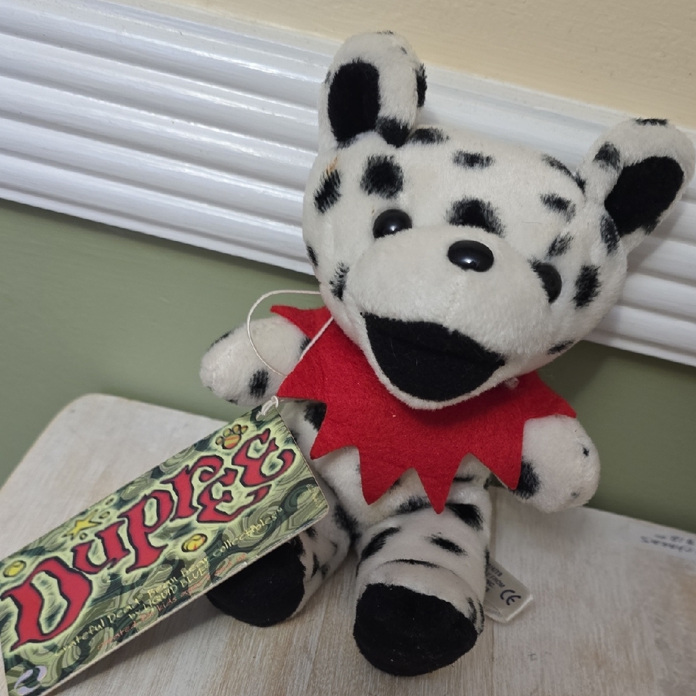 Vintage Grateful Dead Bear Dupree White and black spots